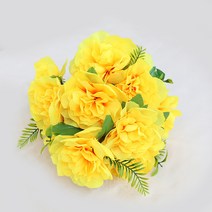 조아트 조화 성묘꽃 12대 카멜로즈 3p, 옐로우