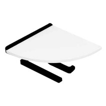 바스앤바스 마사 인조대리석 욕실 코너선반 MS-104BWP, 블랙 + 화이트펄, 1개