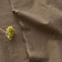 코튼빌 리브레 대폭 무지 바이오 워싱 린넨 원단 11수 2p, 코코아