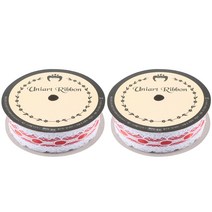 유니아트 공단레이스 25mm 2p, 빨강, 8m