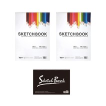 ESPOIR 프리미엄 미색 내지 200g 전문가용 스케치북 5절 16매 x 2p + 8절 20매 세트, 5절, 8절