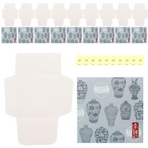 인디케이 전통 도자기 감사카드 + 봉투, 혼합색상, 10세트