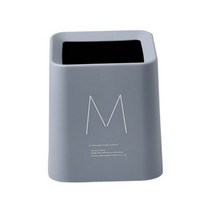 이중 사각 M 테이블 미니 휴지통, 그레이, 1개
