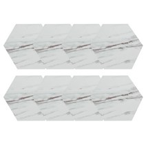 블럭마트 대리석무늬 컵받침대 육각형 8p, 화이트