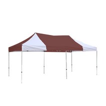 홍캐노피 스테인레스 캐노피 접이식 천막 2 x 3 m, 브라운(중앙), 백색, 1개