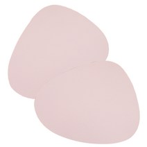 블럭마트 둥근삼각형 방수 테이블매트 2p, 핑크, 34 x 43 cm