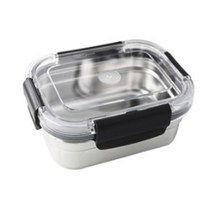 이비케이 직사각 스텐 밀폐용기 5호 1500ml, 1개, 단품
