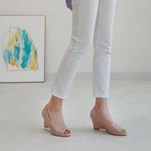 비보뉴 여성 리얼소가죽 리본웨지힐구두 4cm 7cm Women's casual shoes 비보뉴