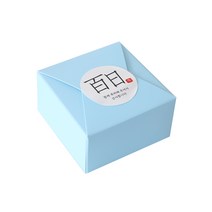 레이스 포장 박스 100p + 백일 스티커 한문2 100p 세트, 박스(블루), 스티커(혼합색상), 1세트