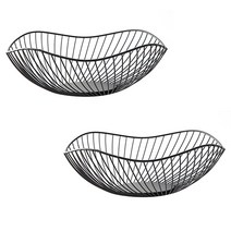 마켓피오 북유럽스타일 철제 바구니 2p, 타입10 블랙