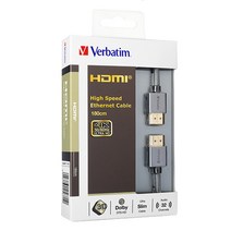 버바팀 메탈릭 4K 60Hz HDMI 모니터케이블 2.0 그레이, 1개, 180cm