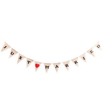 패브릭 삼각 가랜드, JUST MARRIED