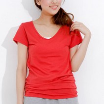 공블리 0 velys 루즈 베이직 브이넥 반팔 티셔츠_CST9002