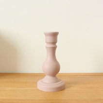 콩 K Items 컬러 우드 촛대, 핑크