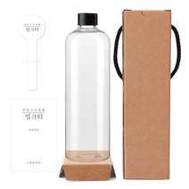 공병 AT500 24 투명 500ml + 캡 검정 + 박스 + 스티커 N2 세트, 10세트