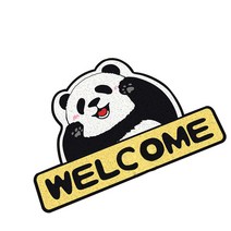 JH컴퍼니 동물 모양 도어 매트, 웰컴팬더