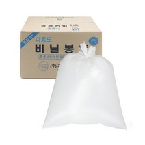 킹스봉 평판형 분리수거 비닐 봉투 백색, 20L, 2500개