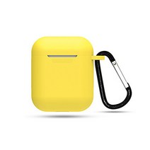 파스텔 실리콘 에어팟 케이스 + 키링, 옐로우