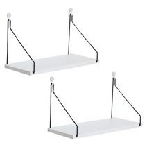 GUNU 철제 우드 선반 2p, 화이트