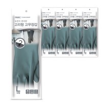 프로그 고리형 고무장갑 대형, 그레이, 5개
