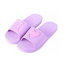 알럽홈 아이러브유 커플 하트 욕실화 퍼플, 1개