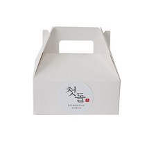 핸들 상자 소 + 첫돌 스티커 한글2 세트, 화이트, 100세트