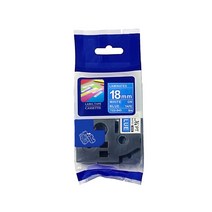 브라더 라벨카트리지 18mm TZe-545 호환, 바탕(파랑) + 글자(흰색)