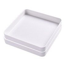 마켓피오 정사각 심플 멜라민 쟁반 2p, 화이트