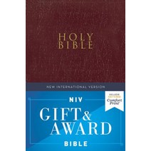 Niv Gift and Award Bible Leather-Look Burgundy Red Letter Edition Comfort Print:Niv Gift ..., Zondervan