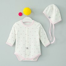 큐비앤맘 로얄 플러스 바디 슈트 + 모자 세트