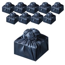 통샵 실크 홑 보자기 45 x 45 cm, 네이비, 10개