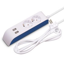 하이탭 디자인 USB 2포트 일반 멀티탭 2구 16A HIPUM16-2, 3m, 1개