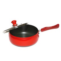 매직골드유리뚜껑 편수 냄비, 지름 16cm x 높이 7cm, 적색