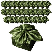 통샵 공단 포장 보자기 45 x 45 cm, 쑥색, 30개