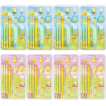 말랑이 문구세트 4000 2종 x 4p, Blue, Pink, 1세트