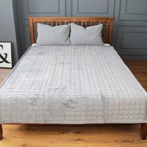 하이클래스베딩 무크 무지 와플 극세사 패드, 그레이