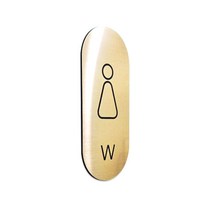 로마크골드유광 인테리어 화장실표지판 치아바타 S, 여성용, 1개