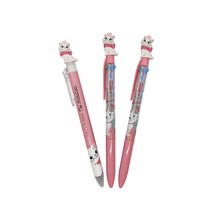 디즈니 마리1 마스코트 단색 볼펜 0.5mm + 3색 0.5mm 2p 세트 B, 단색(블랙), 3색(블랙, 레드, 블루), 1세트