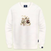 진마니아 곰돌이커플 루즈핏 빅사이즈 맨투맨 TL-402