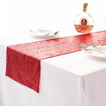 알럽홈 스팽글 컬러 파티 테이블러너, 레드, 30 x 300 cm