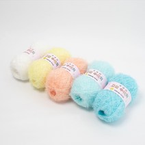 고급 수세미 80g x 5p + 도안 8종 뜨개질DIY패키지, 소프트파스텔