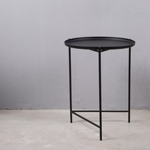 마쉬매리골드 인테리어 메탈 메탈 라운드 테이블 대, 블랙