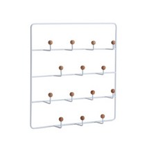 생활살림 우드볼 후크 문틀걸이 14구, 1개