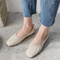 라블 밴딩 주름 플랫슈즈