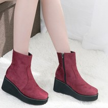 여성 쎄무 통굽 앵클 부츠 75426