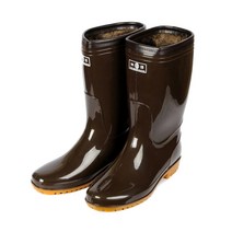 보생 남성용 P 방한 갯벌 낚시장화, 밤색, 250