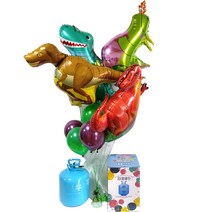 파티친구 공룡풍선 헬륨 DIY 세트, 혼합색상, 1세트