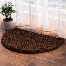 JHcompany 극세사 버블 반원매트, 브라운