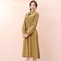 페이퍼먼츠 리엘르 스웨이드 A라인 미니 브로치 원피스 8372