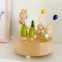 네츄럴 브론즈 태엽 오르골, 테디베어 시소